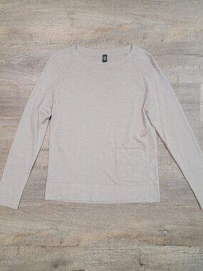 Eleventy Merino Wool Silk Sweater Pocket Size Small Italy Luxury Minimalist Top